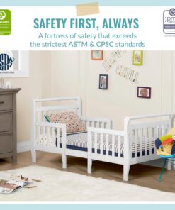 Dream On Me Emma 3 in 1 Convertible Toddler Bed in White 56x29x28 Inch,29x29x18 Inch 22 811HvcxMPxL