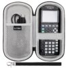 LTGEM Case for Texas Instruments TI-84, 89/83 / Plus/CE Graphics Calculator-Includes Mesh Pocket.(Hard and black) 8.8*4.5*1.7 3.outer Black + inner Grey 39 811Idj4BtoL