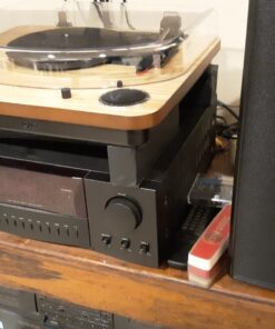 ION Audio Max LP – Vinyl Record Player / Turntable with Built In Speakers, USB Output for Conversion and Three Playback Speeds – Natural Wood Finish Max LP with Speakers Record Player only 42 811KEv7xYiL