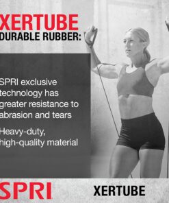 SPRI Xertube Resistance Bands with Handles – All Exercise Cords Sold Separately with Home Gym Workout Fitness Door Anchor Attachment Option With Door Attachment Green Light 12 811L11TR4iL