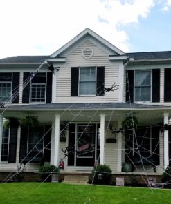 Alternative view of Mega Spider Web Outdoor Halloween Decoration - Terrify Your Neighbors - by FunWorld Standard White
