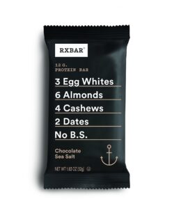 RXBAR Protein Bars, Protein Snack, Snack Bars, Chocolate Sea Salt, 22oz Box (12 Bars) 25 811MvYON L