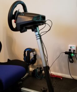 OpenWheeler GEN3 Racing Wheel Stand Cockpit Blue on Black | Fits All Logitech G923 | G29 | G920 | Thrustmaster | Fanatec Wheels | Compatible with Xbox One, PS4, PC Platforms 68 811P GkmPRL