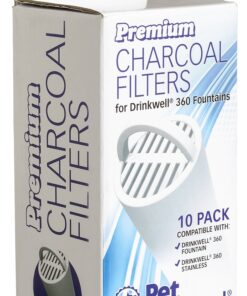 Premium Charcoal Filters for PetSafe Drinkwell 360 Fountains, Pack of 10 10 Count (Pack of 1) 9 811QdDiiwOL