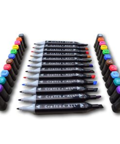 Crafts 4 All Fabric Markers Pens Permanent 12 Pack Dual Tip Minimal Bleed Rich Paint Color Pigment Fine Graffiti Fabric Pens, Child Safe & Non Toxic 12 Pack Black 34 811TMZaPYKL 2