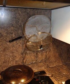 DecoBros Wall Door Mounted Pot Lid Rack, Chrome Finish 27 811W1Xw lJL