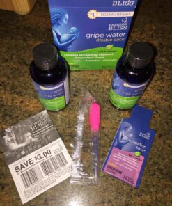 Mommy's Bliss Original Gripe Water, Infant Gas and Colic Relief, Gentle & Safe, 2 Weeks+, 4 Fl Oz (Pack of 2) 4 Fl Oz (Pack of 2) Gripe Water Original 32 811WvjbWzLL 1