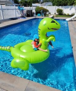 SWIMLINE Original Giant Ride On Inflatable Pool Float Lounge Series | Floaties W/Stable Legs Wings Large Rideable Blow Up Summer Beach Swimming Party Big Raft Tube Decoration Tan Toys for Kids Adults Dinosaur 16 811Wyi7z99L