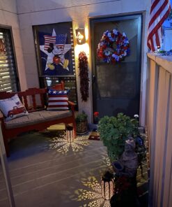 Maggift 2 Pack 10.6 Inch Hanging Solar Lights Outdoor Retro Hanging 20 Lumens Christmas Decorative Solar Lantern with Handle, Brown 2Pack-Retro Hanging Solar Lantern 37 811XWTKnWKL