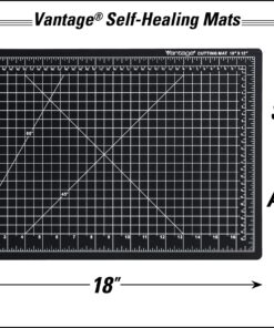 Alternative view of Dahle - 10671-12580 Vantage 10671 Self-Healing Cutting Mat, 12"x18", 1/2" Grid, 5 Layers for Max Healing, Perfect for Crafts & Sewing, Black 12" x 18"