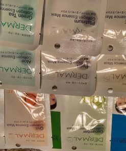 DERMAL 16 Combo Pack A Collagen Essence Korean Face Mask - Hydrating & Soothing Facial Mask with Panthenol - Hypoallergenic Self Care Sheet Mask for All Skin Types - Natural Home Spa Treatment Masks 16 Count (Pack of 1) Set A 16 Colors 36 811YfMpEAvL