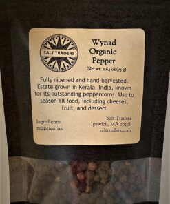 SALT TRADERS Organic Wynad Black Peppercorns from India - 75 g Net Wt.