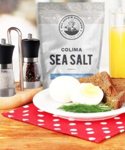 AVA JANE'S KITCHEN - Colima Sea Salt Unrefined Hand Harvested - 100% all Natural Organic Sea Salt, Gourmet Grade, Coarse Grain, Non GMO's Kosher Salt, 8oz 22 811b1tf 62L