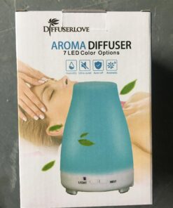 Diffuserlove Essential Oil Diffusers 200ML Remote Control Ultrasonic Mist Humidifiers BPA-Free Aromatherapy Diffuser with 7 Color Lights, Auto Shut-Off for Bedroom Office Kitchen White 32 811be44qXGL