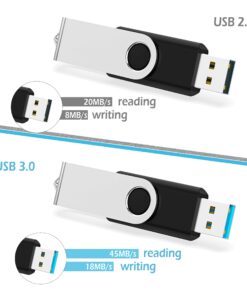 KOOTION 10 X 16 GB USB Flash Drive 16 gb Flash Drive Thumb Drive USB Drive Memory Stick Jump Drive Keychain Design Black 16GB 12 811caA4MlIL