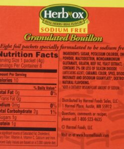 Alternative view of Herb-Ox Bouillon Packets Beef Instant Broth & Seasoning Sodium Free 1.1 oz Box (Gluten Free) 1.1 Ounce (Pack of 1)
