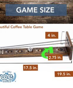 WE Games Shoot The Moon Game, Large 18 inches, Walnut Stained Solid Wood Board with Metal Ball and Rods, Retro Balancing Game for Family and Bar 11 811cgjMkXfL