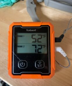 Yunbaoit Wireless Meat Thermometer, Digital Remote Food Cooking Meat Thermometer for BBQ Grill Smoker Oven Kitchen,500 FT Range&Dual Probes 59 811d58SO9L