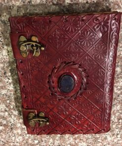 Handmade Embossed Blue Stone Leather Journal Notebook Refillable Sketchbook with 2 Latches, Lace Edging Diary By Cuero 47 811dQCU1uUL