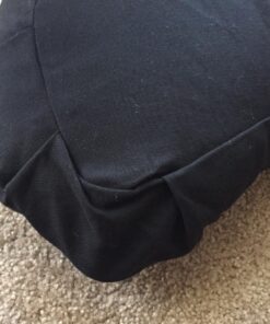 Seat Of Your Soul Crescent Meditation Cushion –10 Colors Half-Moon Yoga Pillow; Organic Cotton Zafu Cover & Zipper Liner to Adjust USA Buckwheat Hulls; Floor Pouf for Sitting Kids, Men or Women Black 24 811eizcIiLL