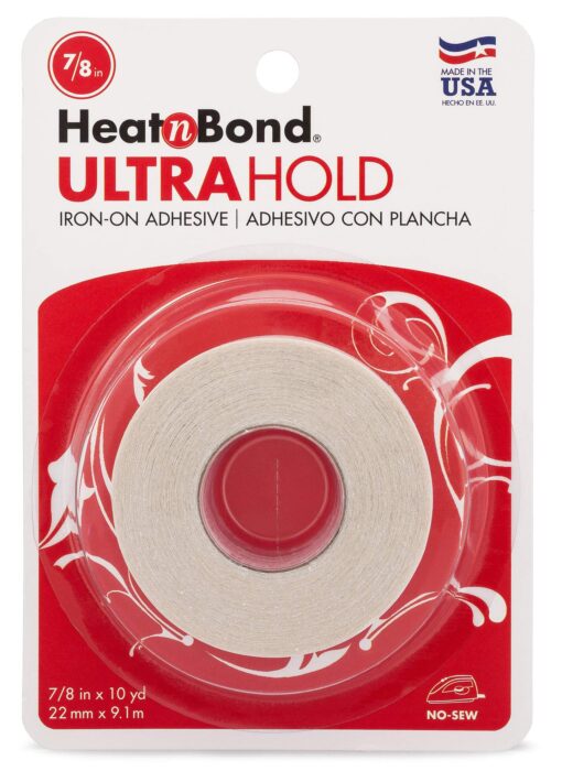 HeatnBond UltraHold Iron-On Adhesive, 7/8 Inch x 10 Yards White