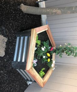 Sunnydaze 40-Inch Hexagon Galvanized Steel Raised Garden Bed Kit - Outdoor Metal Planter for Plants and Vegetables - Silver 50 811fXo5JM3L