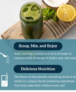 Organifi Green Juice - Organic Superfood Powder - 180-Day Supply - Organic Vegan Greens - Helps Decrease Cortisol - Provides Better Response to Stress - Supports Weight Control - Total Body Wellness 9.8 Ounce (Pack of 6) 12 811fkTfbdL