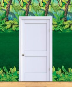 Beistle Jungle Trees Wall Backdrop, 4’ x 30’ – Photo Backdrop, Easy to Adhere Wall Covering, Tropical Party Decorations, Jungle Party Decorations, Greenery Backdrop, Party Decor 29 811g08ytywL