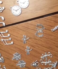 RUBYCA 160Pcs Assorted Mixed Silver Charms Pendants for Bracelets Jewelry Making Crafting Supplies, Tibetan Silver Color Charms, Just Like The Picture (Mix5) Mix 5 160 PCS 35 811gGLYKqmL