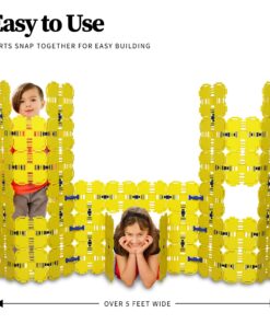 Fort Boards: Fort Building Kit | Jumbo Blocks - Kids Building Toys | 90 Piece Set: Yellow 12 811iGZVqDQL