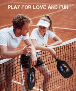 niupipo Pickleball Paddles, USAPA Approved Pro Graphite Pickleball Paddle/Paddles Set, Polypropylene Honeycomb Core, Cushion 4.72In Grip, Portable Bag/Paddle Cover, Lightweight Pickleball Racket Black 23 811iJBgOgUL