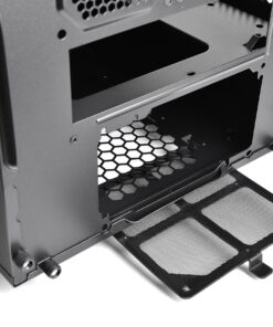 Thermaltake Core V1 SPCC Mini ITX Cube Gaming Computer Case Chassis, Interchangeable Side Panels, Black Edition, CA-1B8-00S1WN-00 84 811jQLEycL