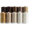Connecting Threads 100% Cotton Thread Sets - 1200 Yard Spools (Set of 10 - Neutral)