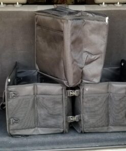 Tuff Viking Convertible Large 3 Compartment SUV Trunk Organizer | Grocery Organizer w Tie Down Straps and Insulated Leakproof Cooler Bag for Cars, Trucks and SUVs. PATENTED (4-in-1 w/Cooler, Black) 3-in-1 w/ Cooler bag 29 811n0NADH4L