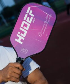 HUDEF Pickleball Single Paddle, Lightweight Graphite Carbon Fiber Face Pickleball Paddle Racquet Rackets Elongated Pickleball Paddles,Honeycomb Core,Cushion Comfort Grip USAPA Approved HB2.0-Purple 14 811nUQZhfXL