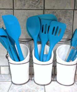 StarPack Basic Silicone Cooking Kitchen Utensils Set (5 Piece) - Cooking Utensils Set with Heat Resistance up to 480°F - Large & Small Spatulas, Whisk & Basting Brush Silicone Utensils (Teal Blue) Basics (Heat Resistant 480°F) Teal Blue 19 811nqQcXpqL