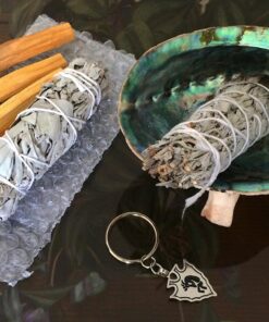 Smudge Kit - White Sage, Palo Santo, Abalone Shell, Smudging Feather for Healing, Purifying, Meditating & Incense (Essentials Plus) 33 811oWi78AeL