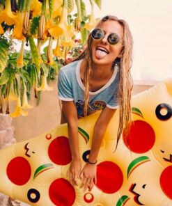 Swimline Inflatable Pizza Slice Pool Float, Multicolor 24 811oZgu122L