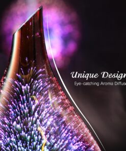 Porseme 280ml Essential Oil Diffuser, 3D Glass Aromatherapy Diffusor, Ultrasonic Cool Mist BPA Free Aroma Humidifier with Timer and Color Changing Function, Waterless Shut-Off for Home Office Room G2-280ml Rose Gold Aladdin Vase 19 811rgnzAReL