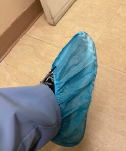 G & F Products - 13033 Premium 100 Pack (50 Pairs ) Disposable Boot & Shoe Covers Slip - Resistant fits up to size 11 US Men and 13 US Women, Blue, Large Slip-resistant Large 100 Pack 39 811sa8VOOLL 1