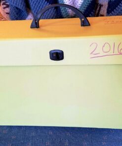 Smead Portable Expanding File Box, 19 Pockets, Blank Tabs, Printed Labels, Latch Closure, Legal Size, Blue (70806) 13 811shEM0PmL