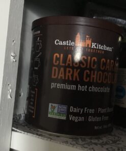 Castle Kitchen Classic Caramel Dark Chocolate - Dairy-Free, Vegan Premium Hot Chocolate Mix - Just Add Water - 14 oz (Pack of 2) Caramel 2 Pack 14 Ounce (Pack of 2) 17 811uHjlbxpL