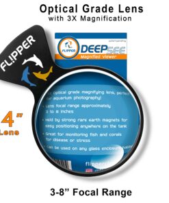 Alternative view of FL!PPER DeepSee Aquarium Magnifier Magnetic Viewer – Fish Tank Magnifying Glass – Magnetic Magnifying Glass Ideal for Photography – Flipper Fish Tank Accessories, 4" 4" Viewer