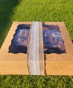 ONE MORE 9inch Brown Bakery Pie Boxes,Large Kraft Cookie Boxes with PVC Window Natural Disposable box 9x9x2.5inch,12 of Pack 48 811wgFh7RBL