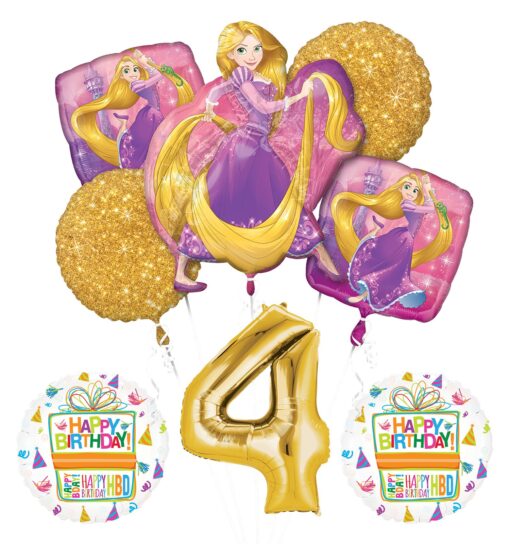 Tangled Rapunzel Princess 4th BIRTHDAY PARTY Balloon decorations supplies