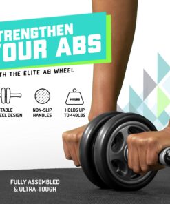Alternative view of Elite Sportz Ab Roller Wheel - Gym & At Home Ab Workout Equipment with 2 Wheels to Exercise Core Abdominal Muscles - Strength Training Accessories for Abs﻿