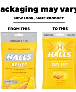 HALLS Relief Honey Lemon Sugar Free Cough Drops, Value Pack, 180 Drops 180 Count (Pack of 1) 32 811zdwgo3fL