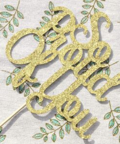 We are So Proud of You Cake Topper High School Graduation, Senior Graduation Party Supplies (Gold Glitter) 18 812 A25buQS