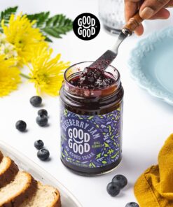 GOOD GOOD No Added Sugar Blueberry Jam - Keto Friendly Jelly - Low Carb, Low-Calorie and Vegan - Diabetic Friendly - 12oz / 330g (Pack of 1) 12 Ounce (Pack of 1) 29 8120mMrCEQL