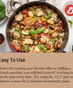 de Buyer MINERAL B Carbon Steel Fry Pan - 12.5” - Ideal for Searing, Sauteing & Reheating - Naturally Nonstick - Made in France 12.5" 24 8120n8GpIqL